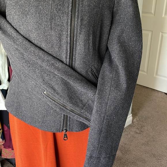 Martin + Osa Gray Blazer with Asymmetrical Closure and Structured Fit - Picture 5 of 5